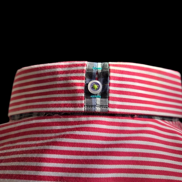 Robert Graham X Red and White Dress Shirt Size Med - Picture 3 of 10